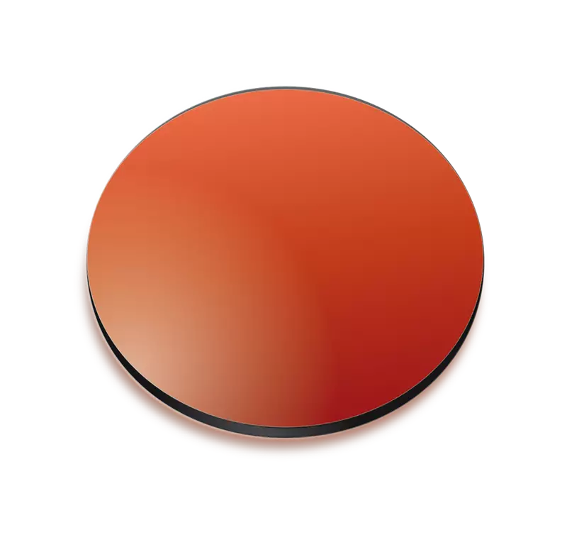 Red gradient coloured lens