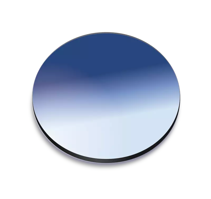 Blue gradient coloured lens