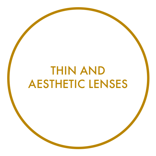 Thin and aesthetic lenses
